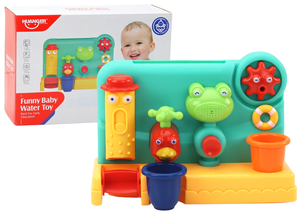 E-shop LEAN Toys Detská fontánka mlynček žabka
