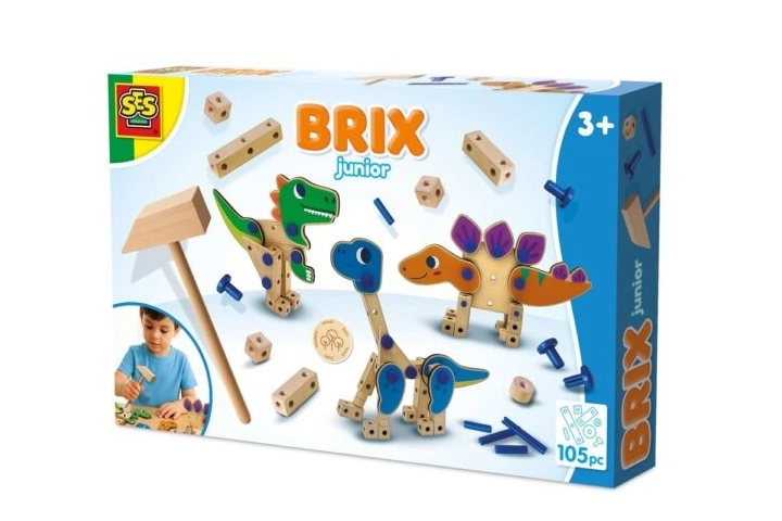 SES Brix junior dinosaury – drevená konštrukčná sada