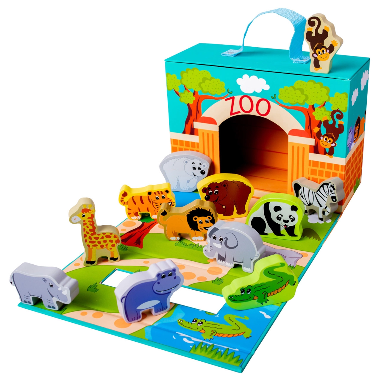 E-shop Bino ZOO Cestovný kufrík so zvieratkami 70613