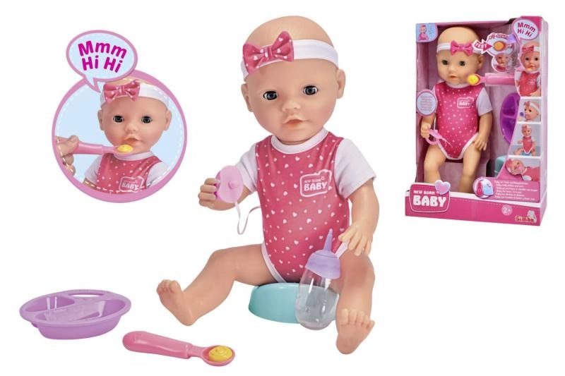 Bábika New Born Baby Hungry 38 cm