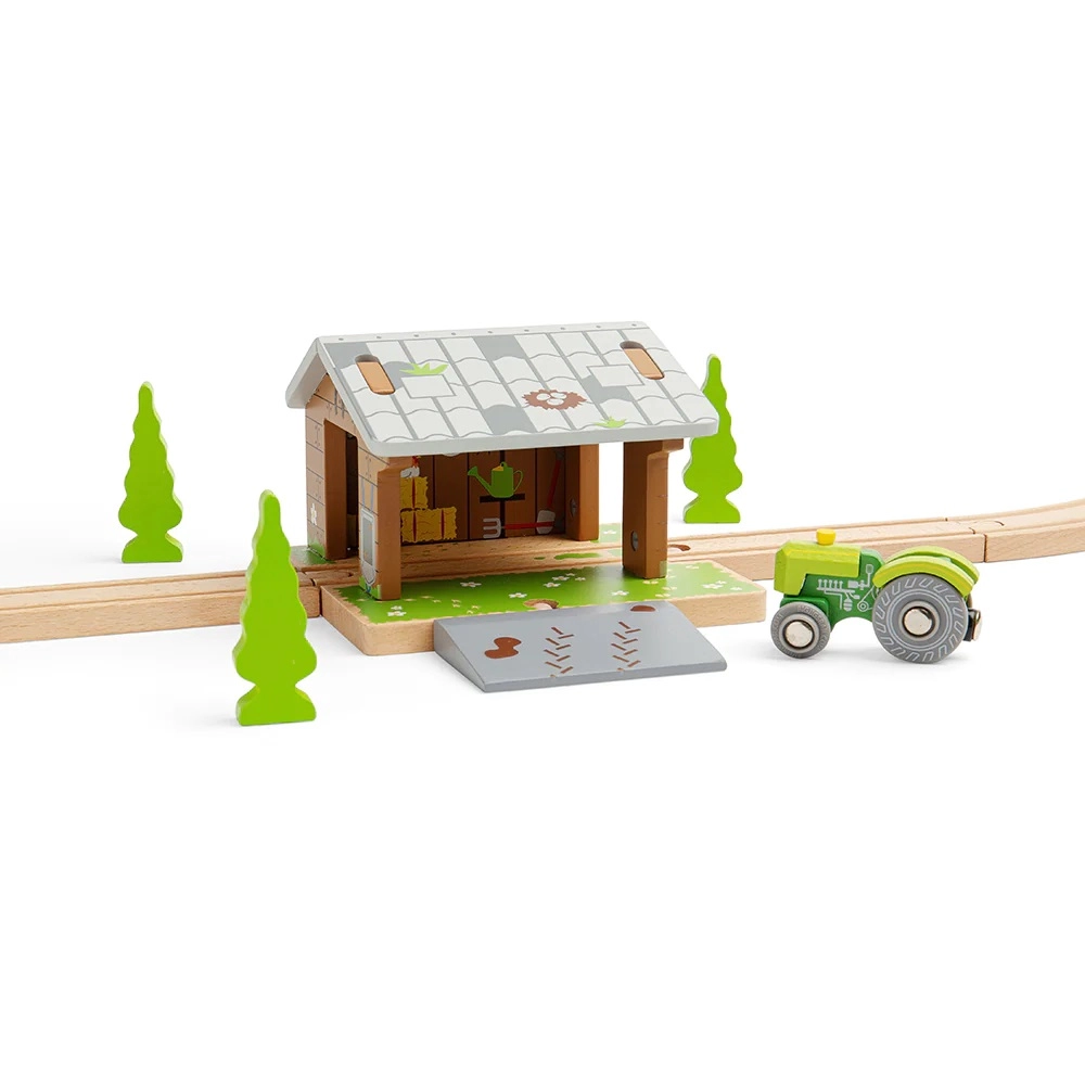 E-shop Bigjigs Rail Stodola na kolejích