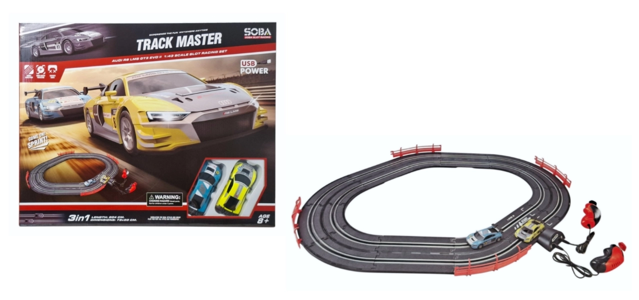 Závodná autodráha na diaľkové ovládače s USB napájaním