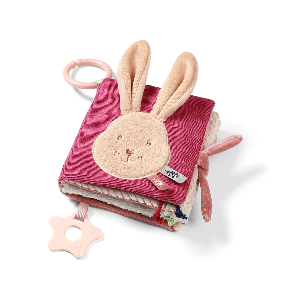 E-shop Senzorická látková knižka BABYONO Rabbit Karo, 0m+