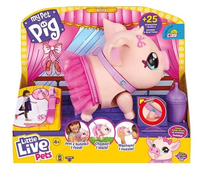 E-shop Interaktívne prasiatko Bella Little Live Pets na vodítku
