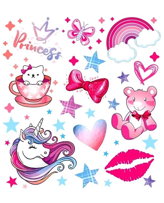 E-shop Textilné samolepky Unicorn, hárok 15 × 21 cm
