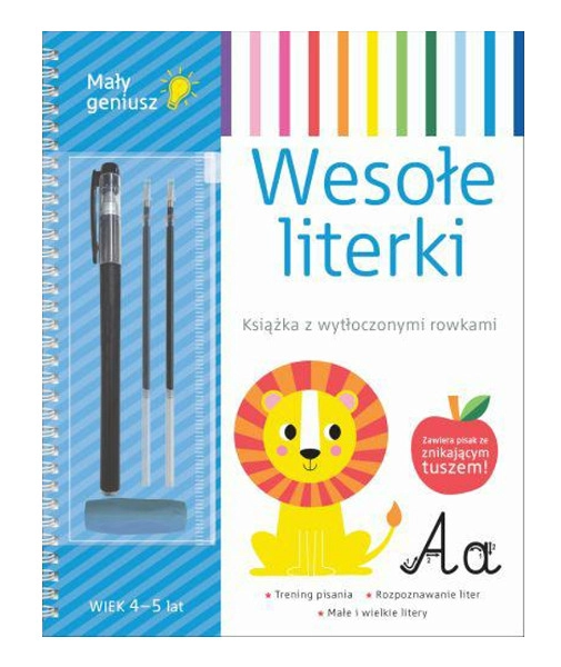 E-shop Malý génius – Veselé písmenká: edukačný zošit s kúzelným mazačím fixkou
