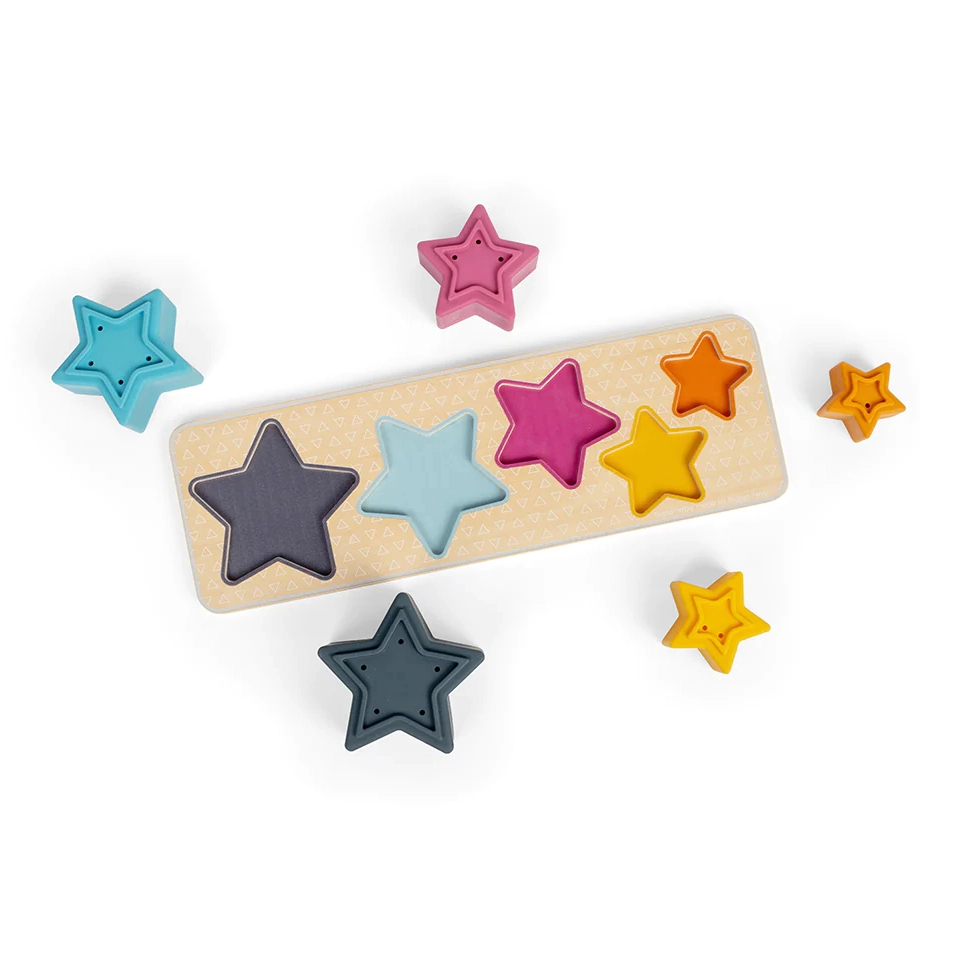 E-shop Bigjigs Toys Vkládací puzzle Hvězdy