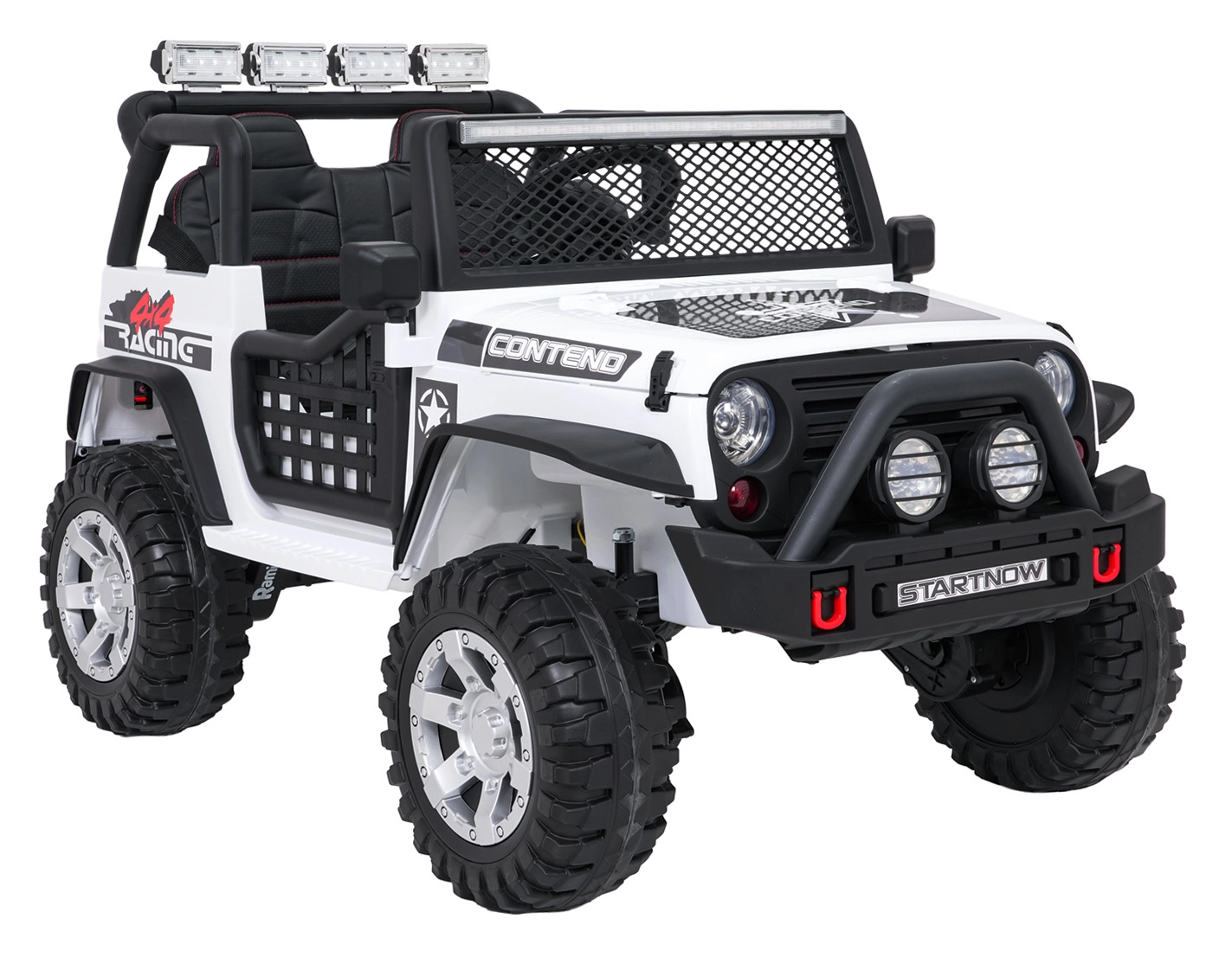 Detské elektrické auto jeep BEAST 4x4, biele