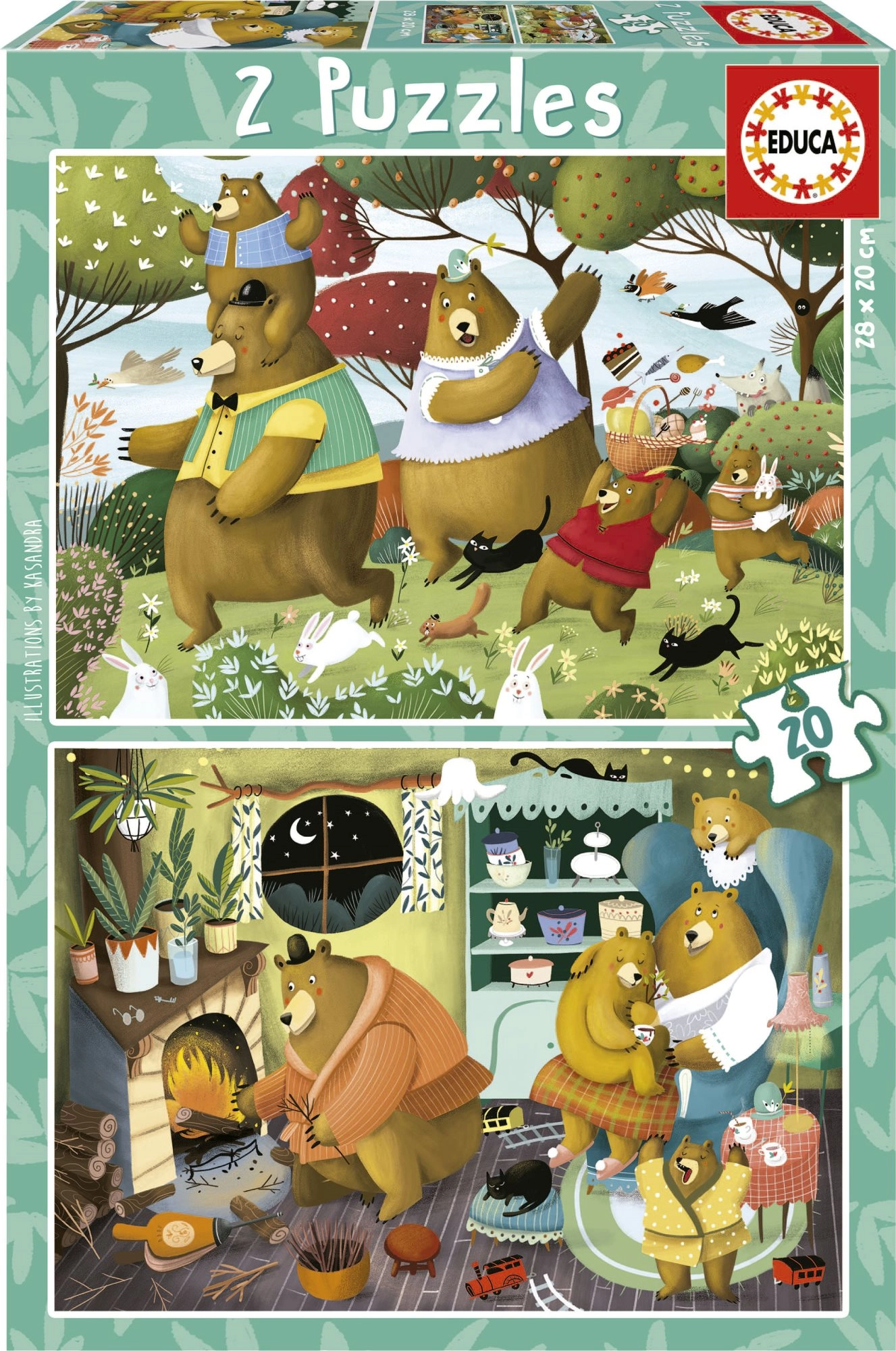 E-shop Educa Puzzle Lesné príbehy 2x20 dielikov