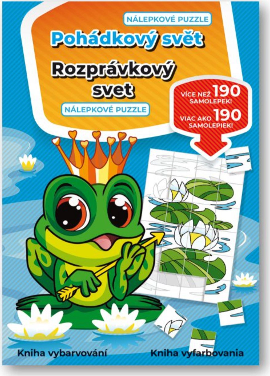 E-shop Nálepkové puzzle – rozprávkový svet (zošit so samolepkami a omaľovánkami) – Svojtka & Co.
