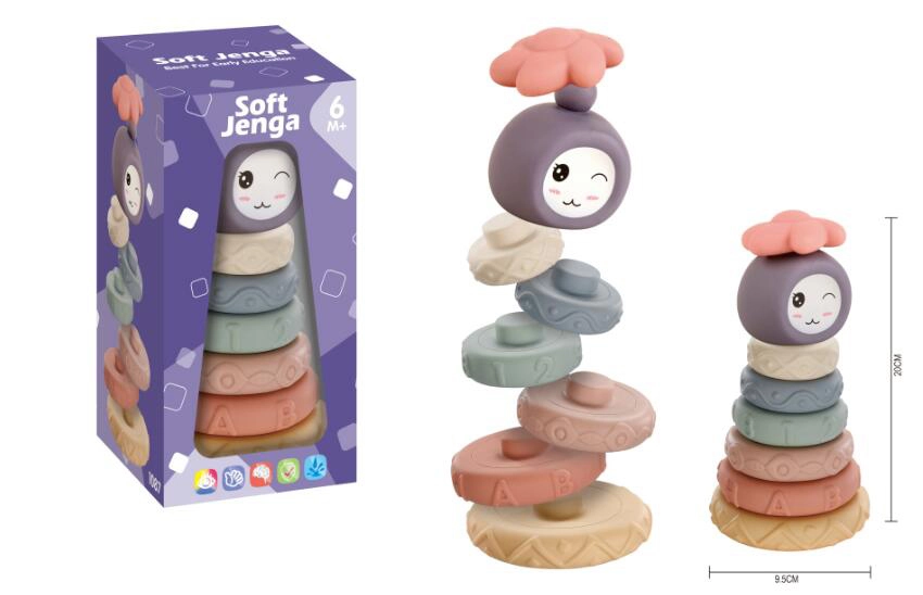 E-shop Mäkké stavebné kocky pyramída 7 dielov