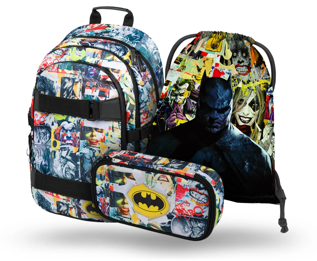 E-shop Baagl školský set skate batman comics – batoh, vak a peračník