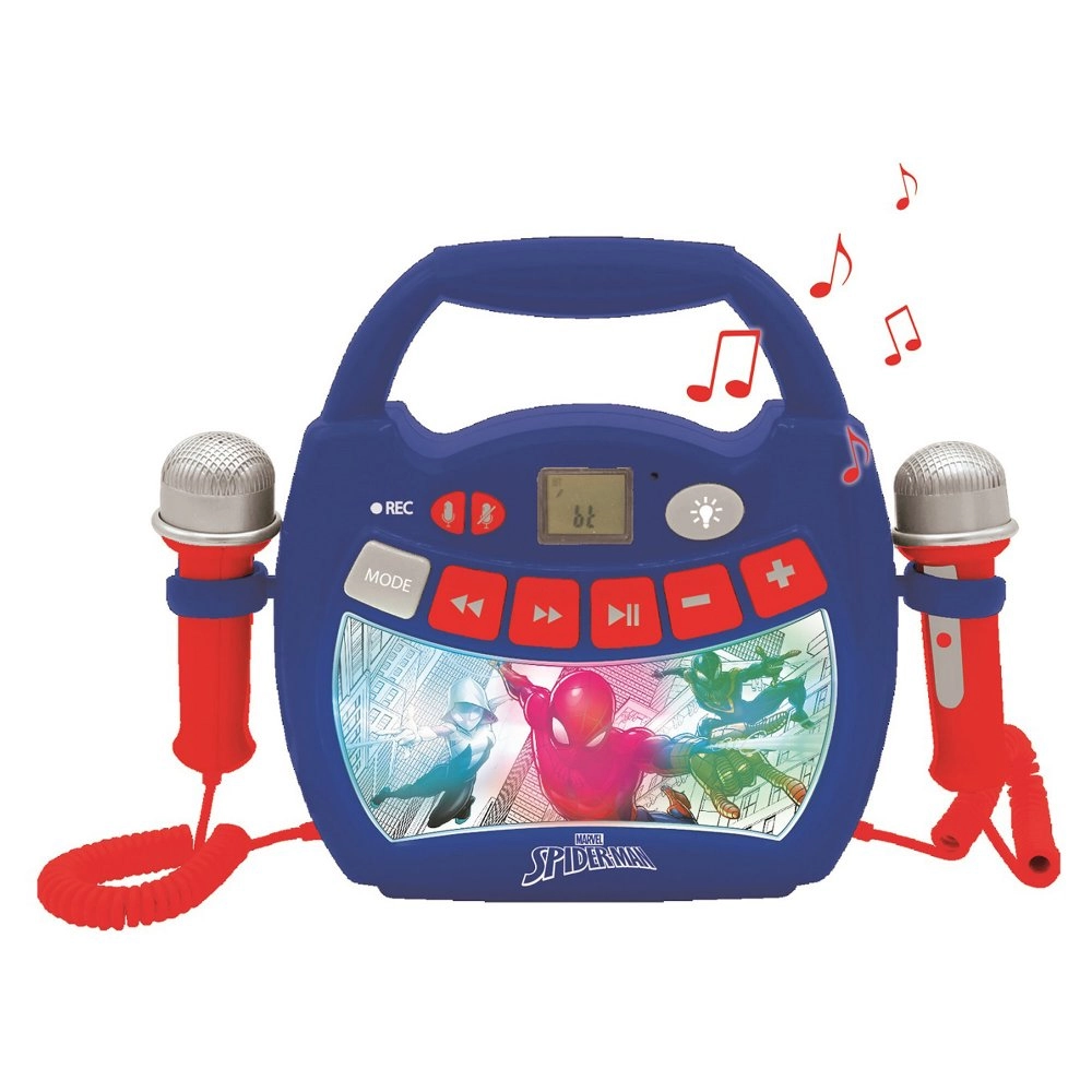 E-shop Lexibook Reproduktor karaoke Spider Man s mikrofónmi a osvetlením