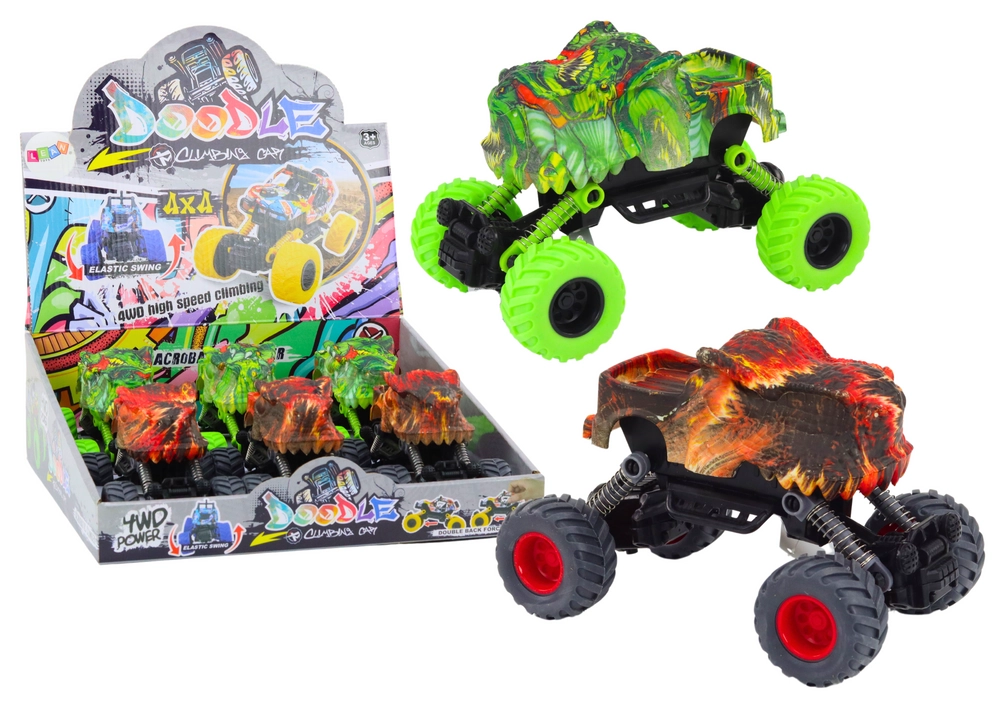 E-shop shumee Dinosaurie auto trecí pohon červené alebo zelené Off-Road
