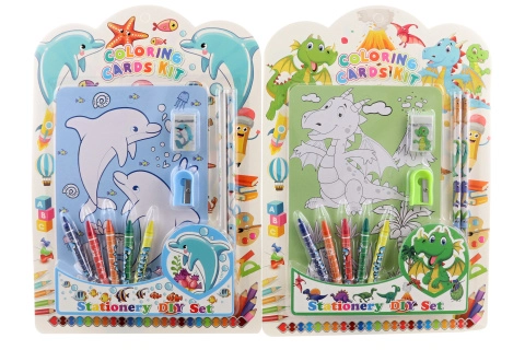 E-shop Školský set s omaľovánkami, pastelkami a doplnkami