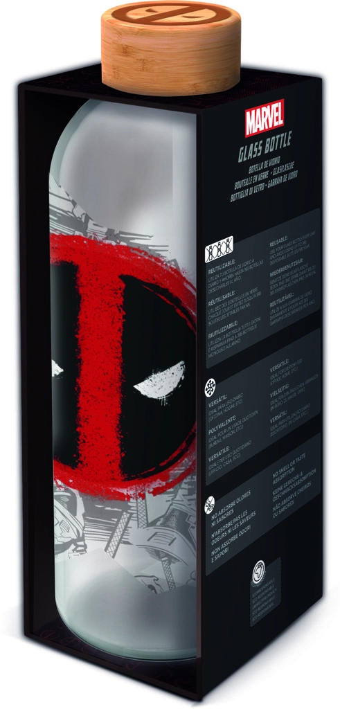Sklenená fľaša Deadpool 1030 ml