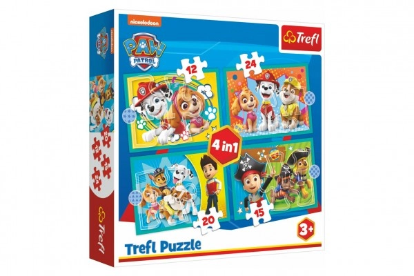 E-shop TREFL Tlapková patrola: Šťastný tým 4v1 12,15,20,24 dielov