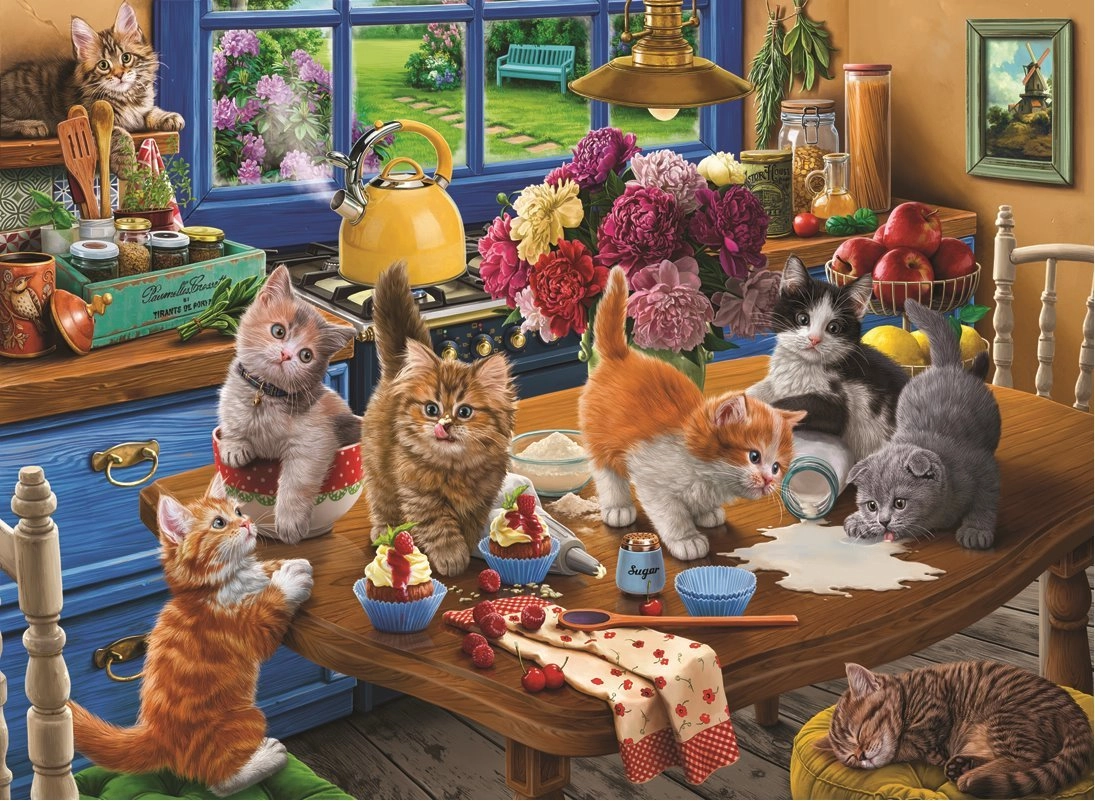 E-shop ANATOLIAN Puzzle Mačiatka v kuchyni 1000 dielikov