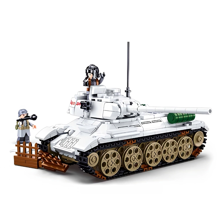 E-shop Sluban B0978 Biely tank T-34/85