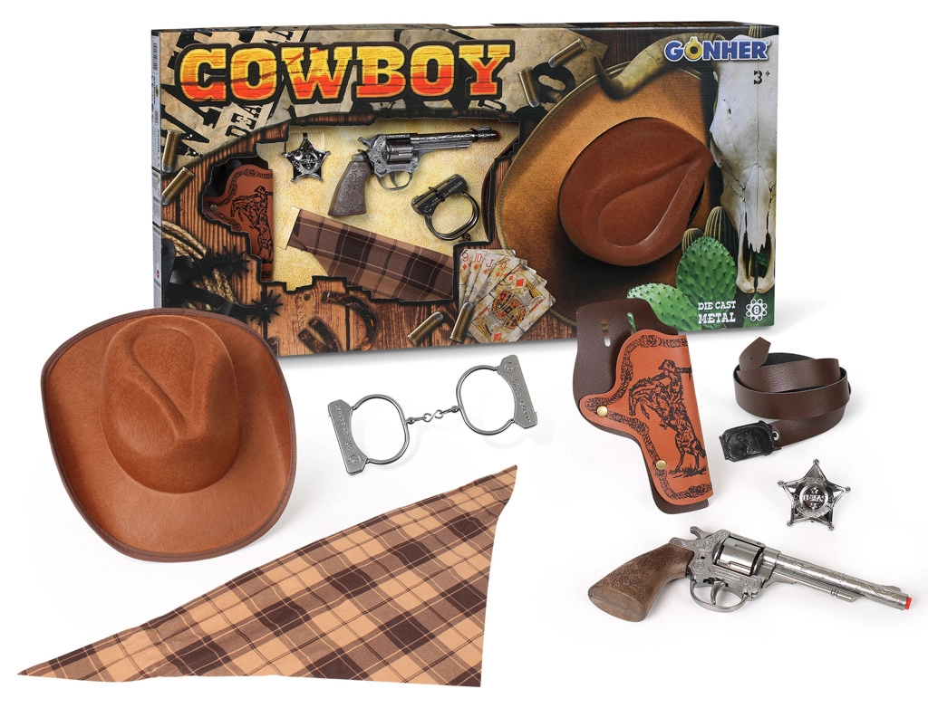 E-shop Gonher Sonstige GONHER Cowboy -Set mit Hut 155880/0