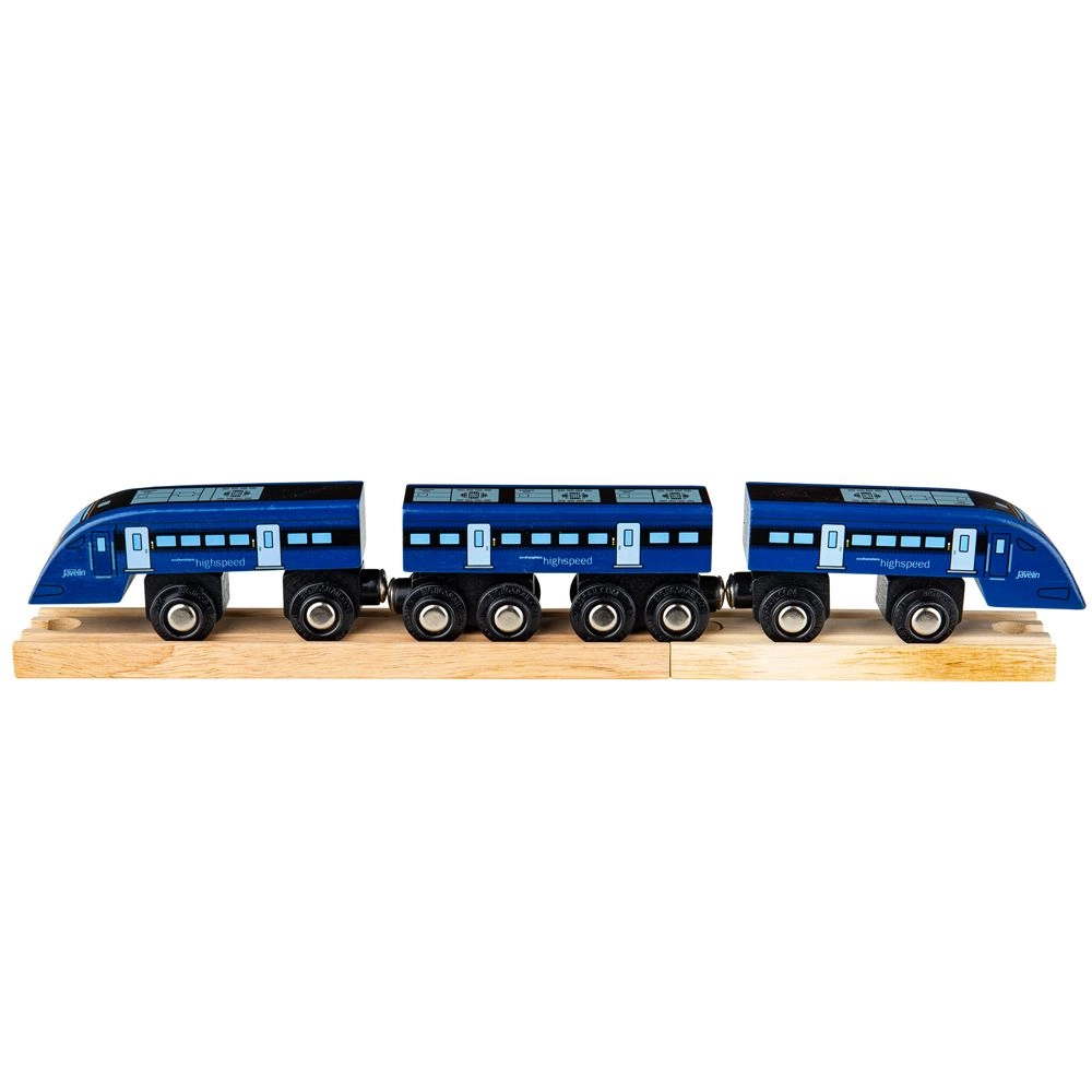 E-shop Bigjigs Rýchlik High Speed 1 modrý