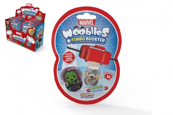 E-shop Wooblies Turbo Booster magnetické figúrky MARVEL 4 cm – balíček s vystreľovačom