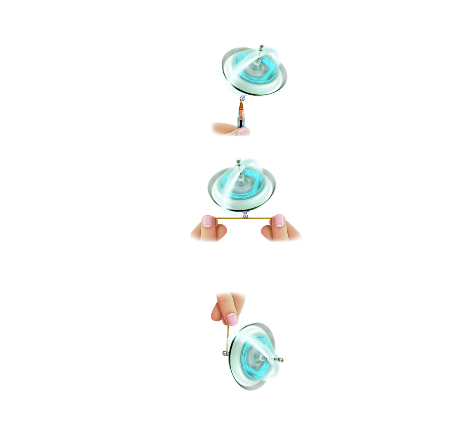 E-shop Navir gyroskop UFO s LED osvetlením – mix farieb