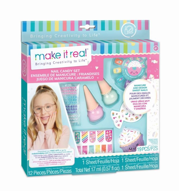 E-shop Make it Real Laky na nechty so zdobením Candy