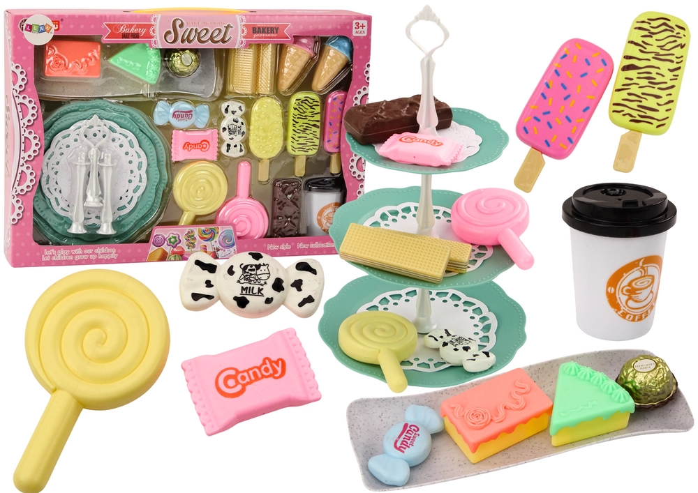 E-shop LEAN TOYS Cukrársky kaviarenský set 25 kusov