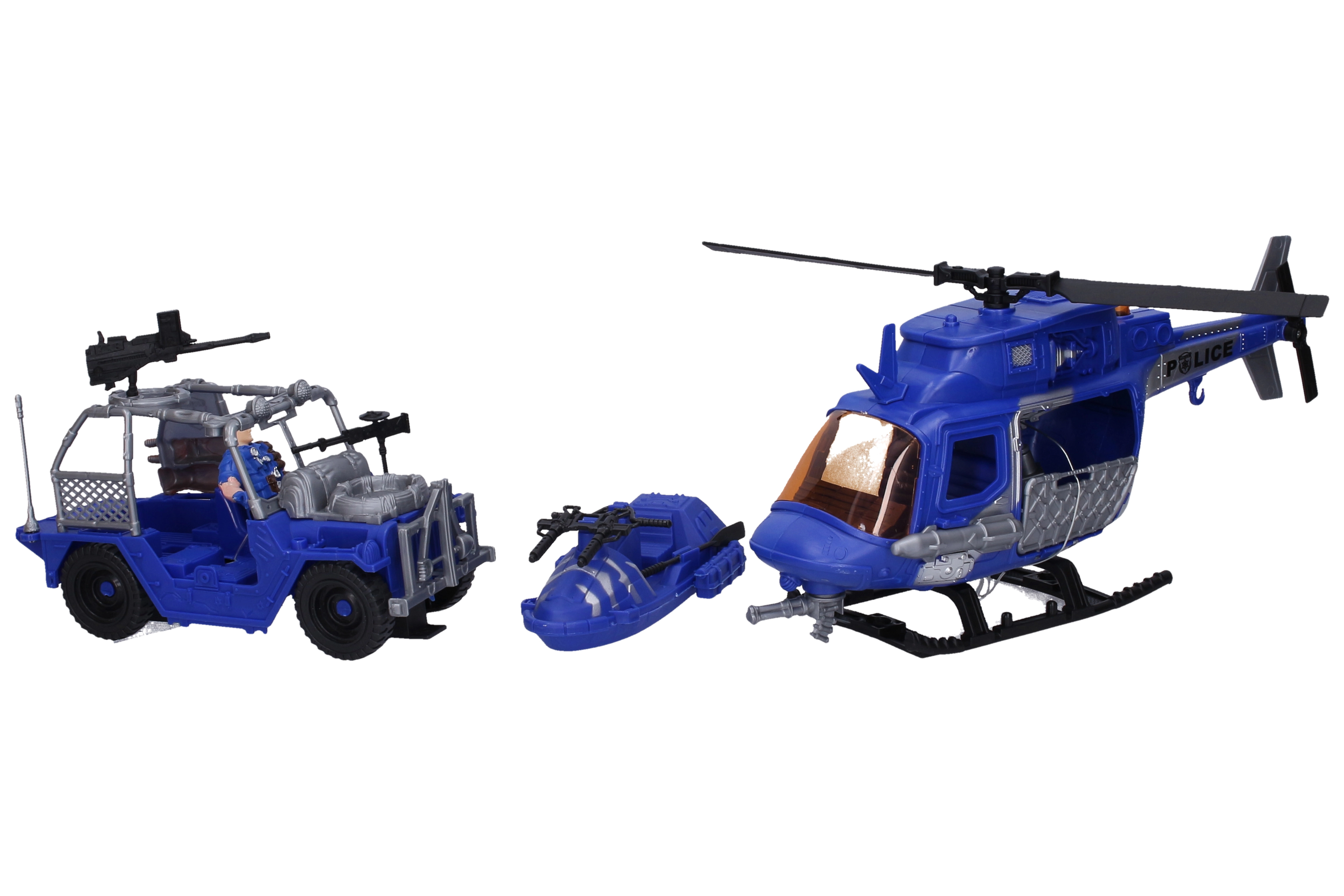 Wiky Policejní set s figurkami vrtulník 33 cm