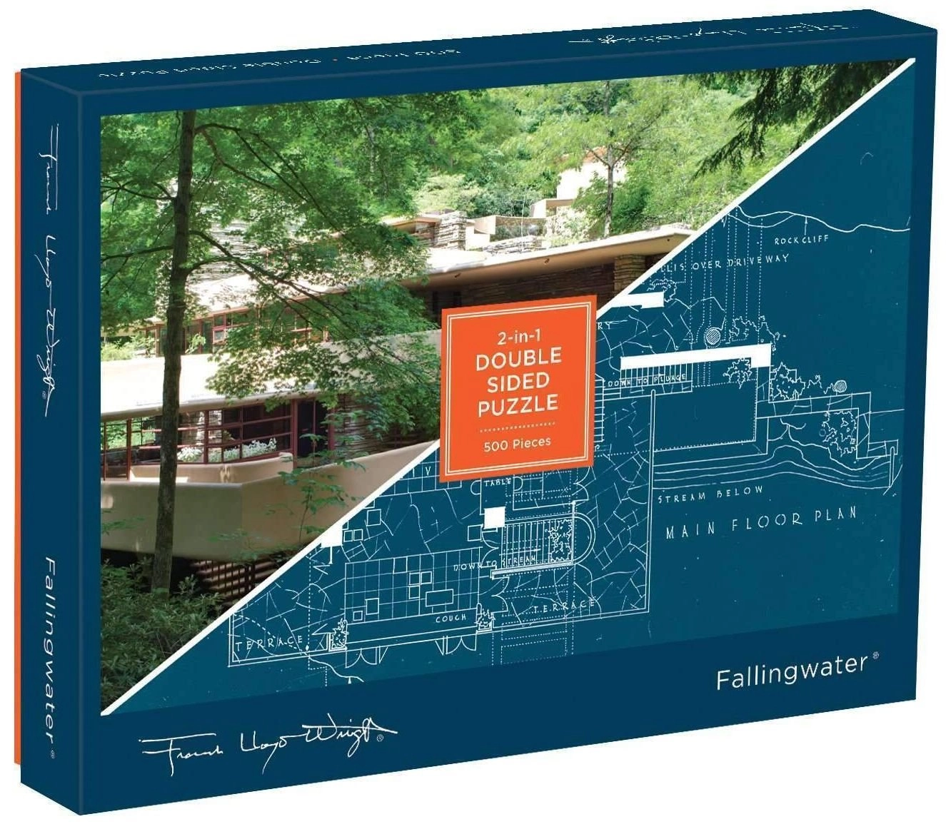 E-shop GALISON Obojstranné puzzle Frank Lloyd Wright Fallingwater 500 dielikov