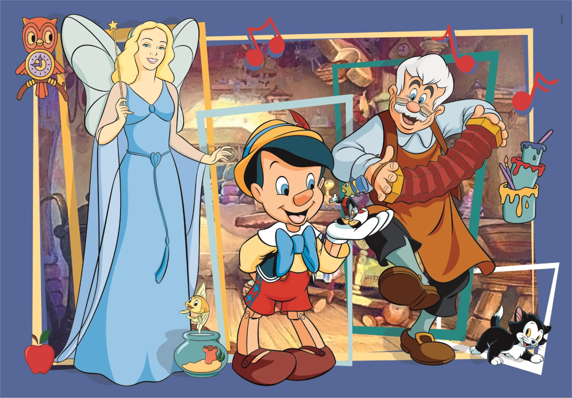 CLEMENTONI Disney: Pinocchio 104 dielov