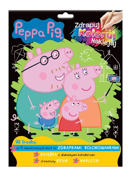 E-shop Prasiatko Peppa – set so stieracími kartami, omaľovánkami a samolepkami