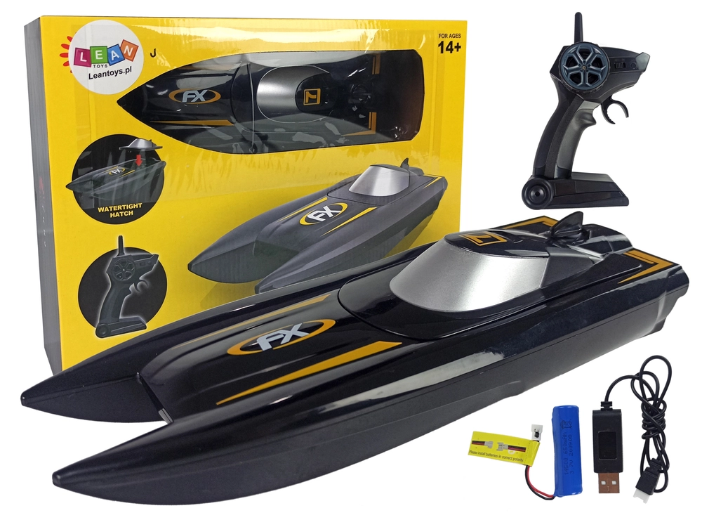 E-shop Lean Toys 9263 RC pretekársky motorový čln 2,4 GHz, dosah 50 m 1:47