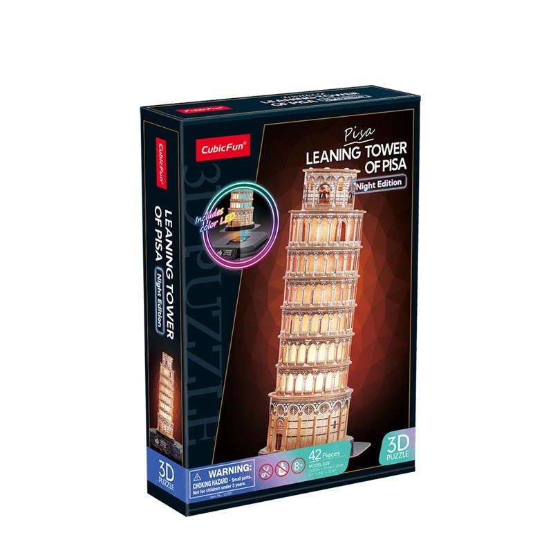 E-shop CUBICFUN 3D puzzle svítící Šikmá věž v Pise 42 ks