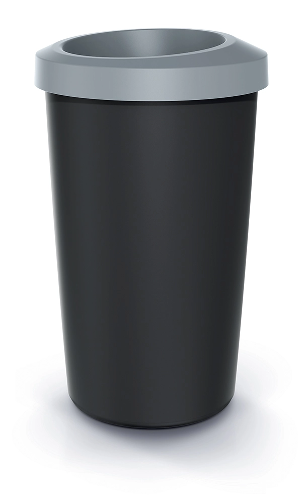 E-shop Prosperplast Odpadkový koš COMPACTO světle šedý/černý, 45 l