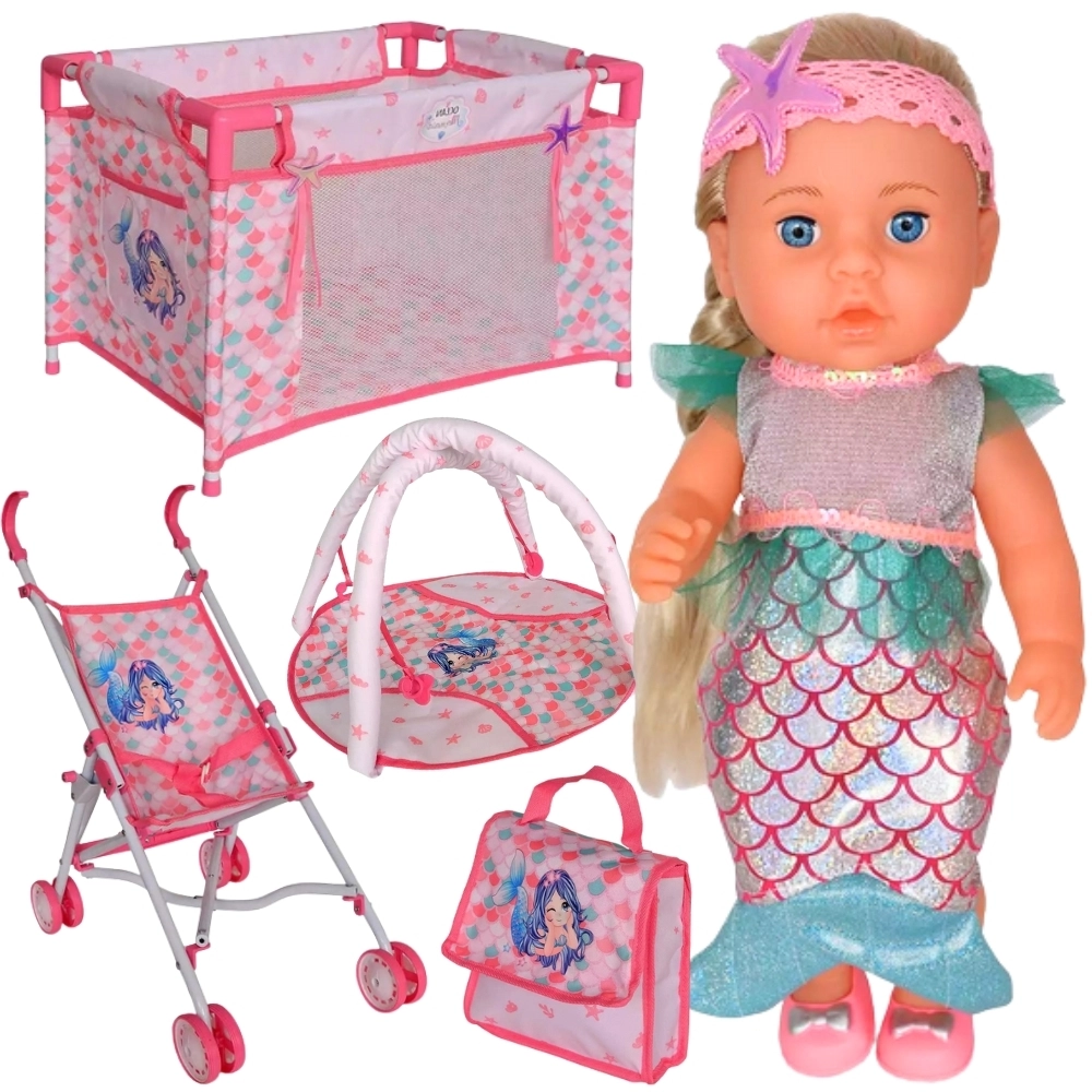 Woopie bábika bábätko morská víla so sadou 18 v 1