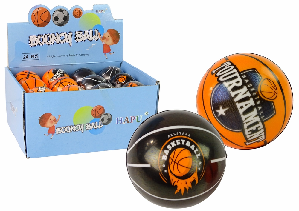 E-shop LeanToys Mäkká lopta 7 cm čierna oranžová