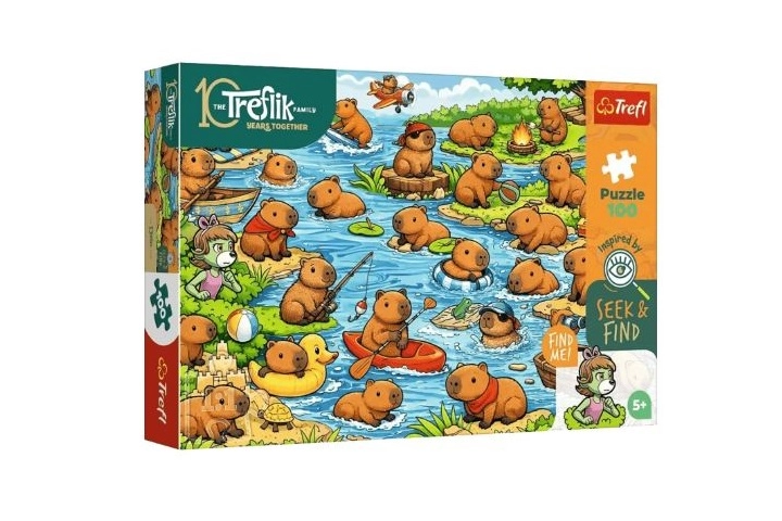 Puzzle Trefl Seek and Find kapybary 100 dielikov