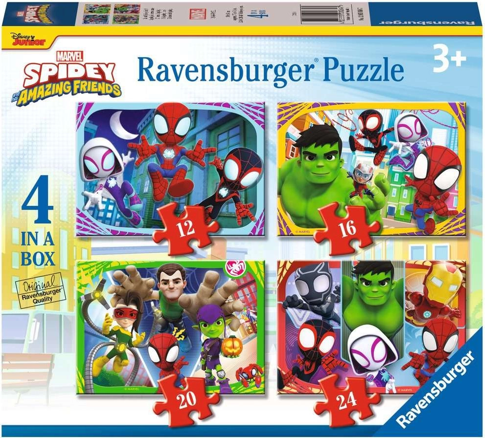 E-shop RAVENSBURGER Spidey a jeho úžasní přátelé 4v1 12 16 20 24 dielov