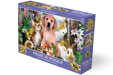 3D puzzle domáce zvieratá 100 dielikov