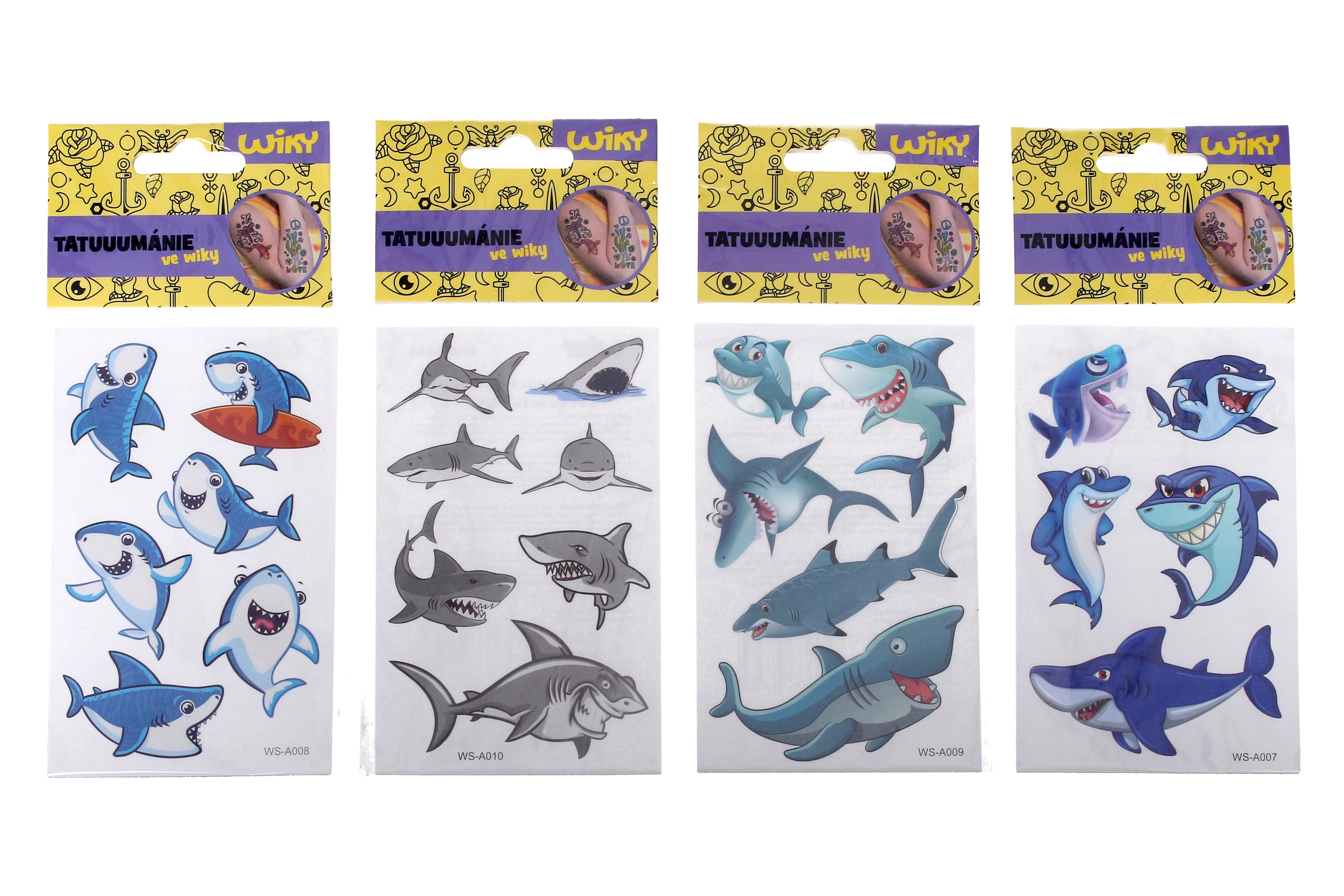E-shop Tetovacie obtlačky žraloky 17,5x8,5 cm