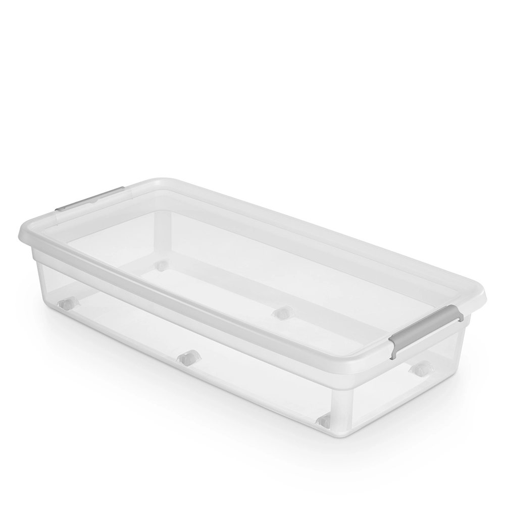 E-shop Basestore úložný box s vekom, klipsami a kolieskami 35 l