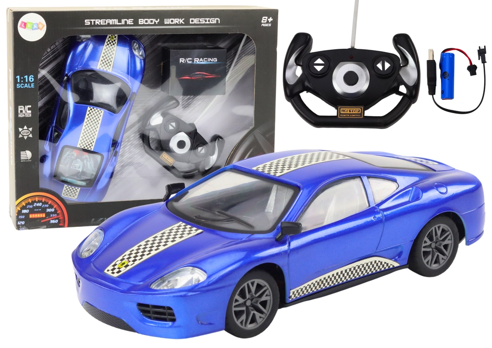E-shop Modré RC auto 1:16 so svetlami