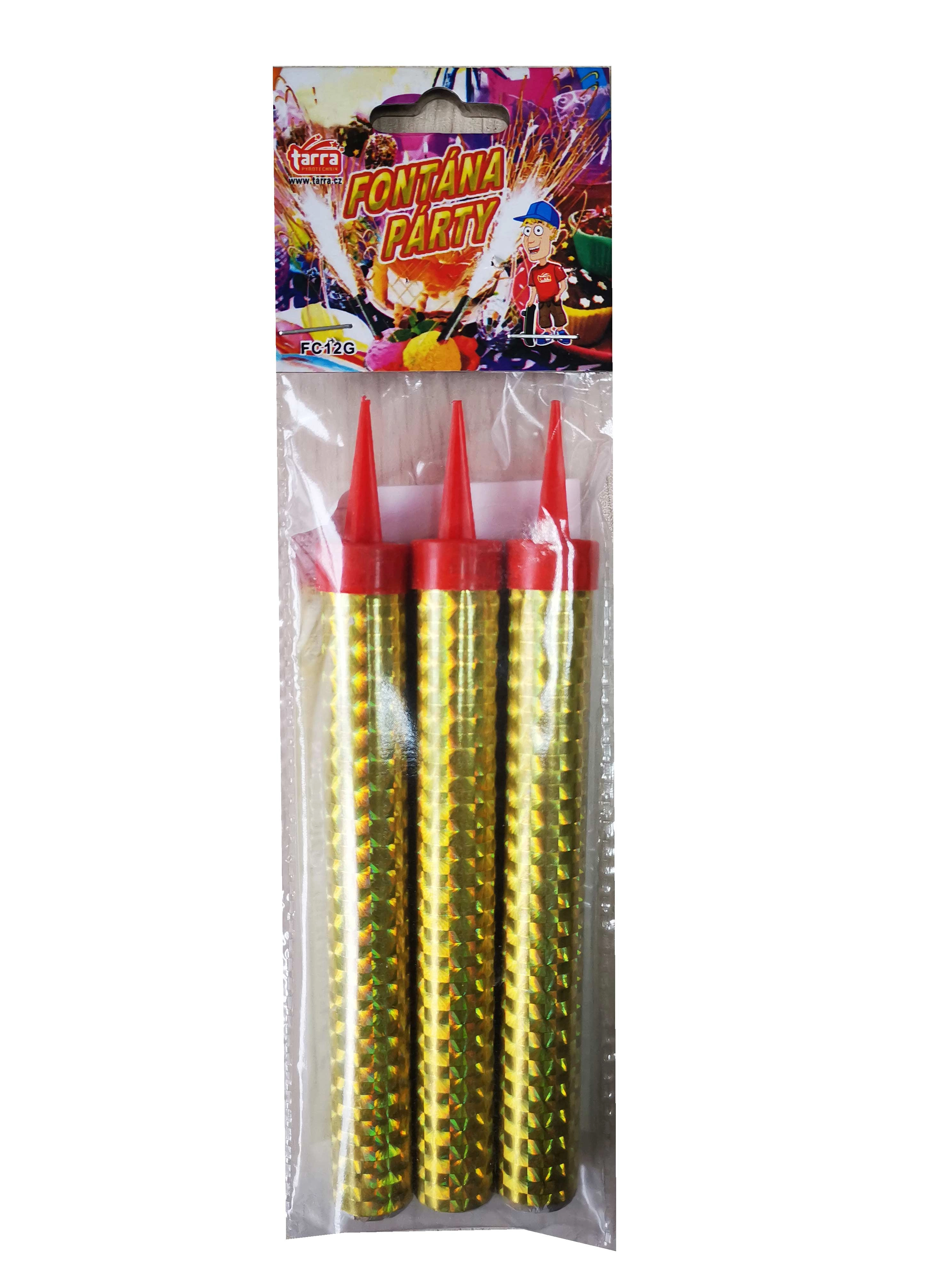 E-shop TARRA Party doplňky Fontány párty na dort, 12cm, bílé, 3ks