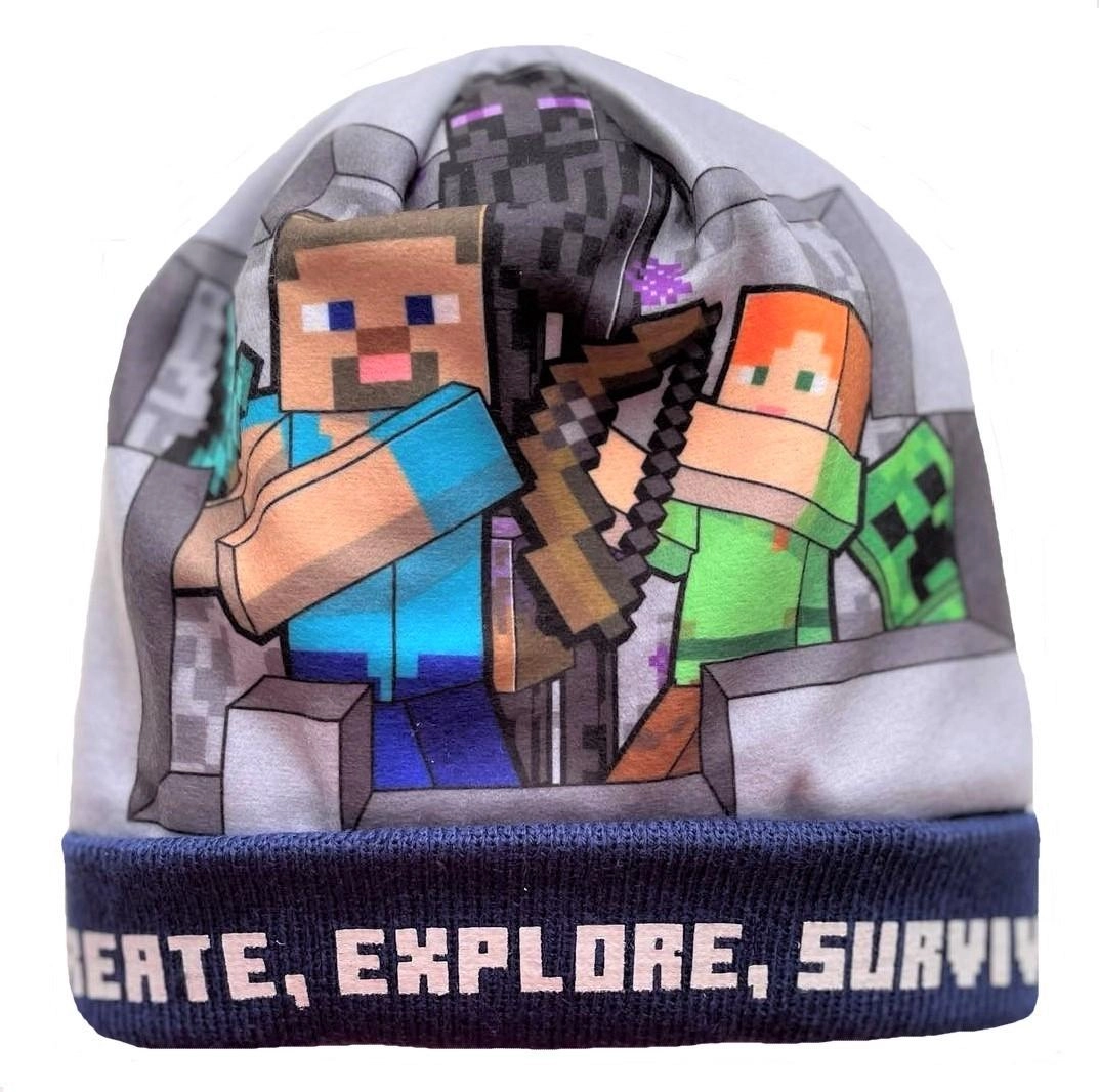 Modrá čiapka Minecraft
