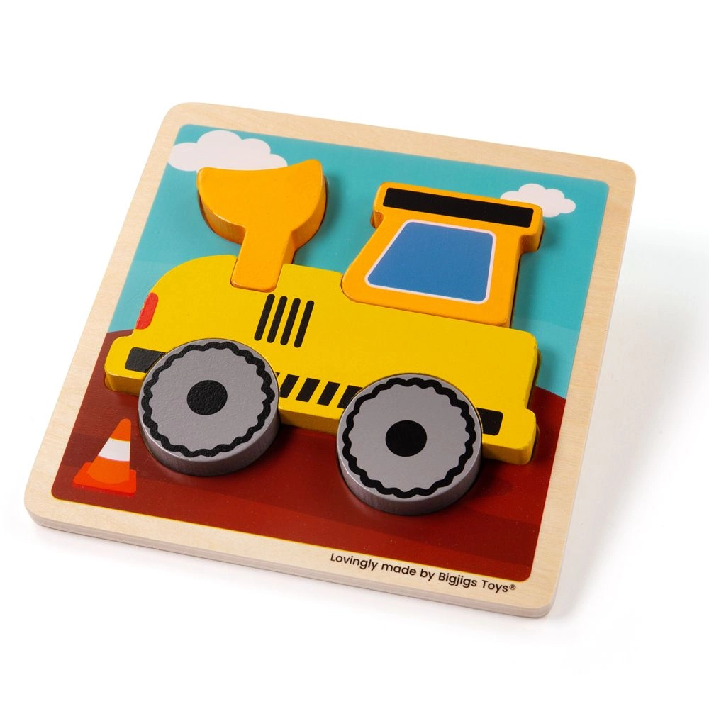 E-shop Bigjigs Vkladacie puzzle bager