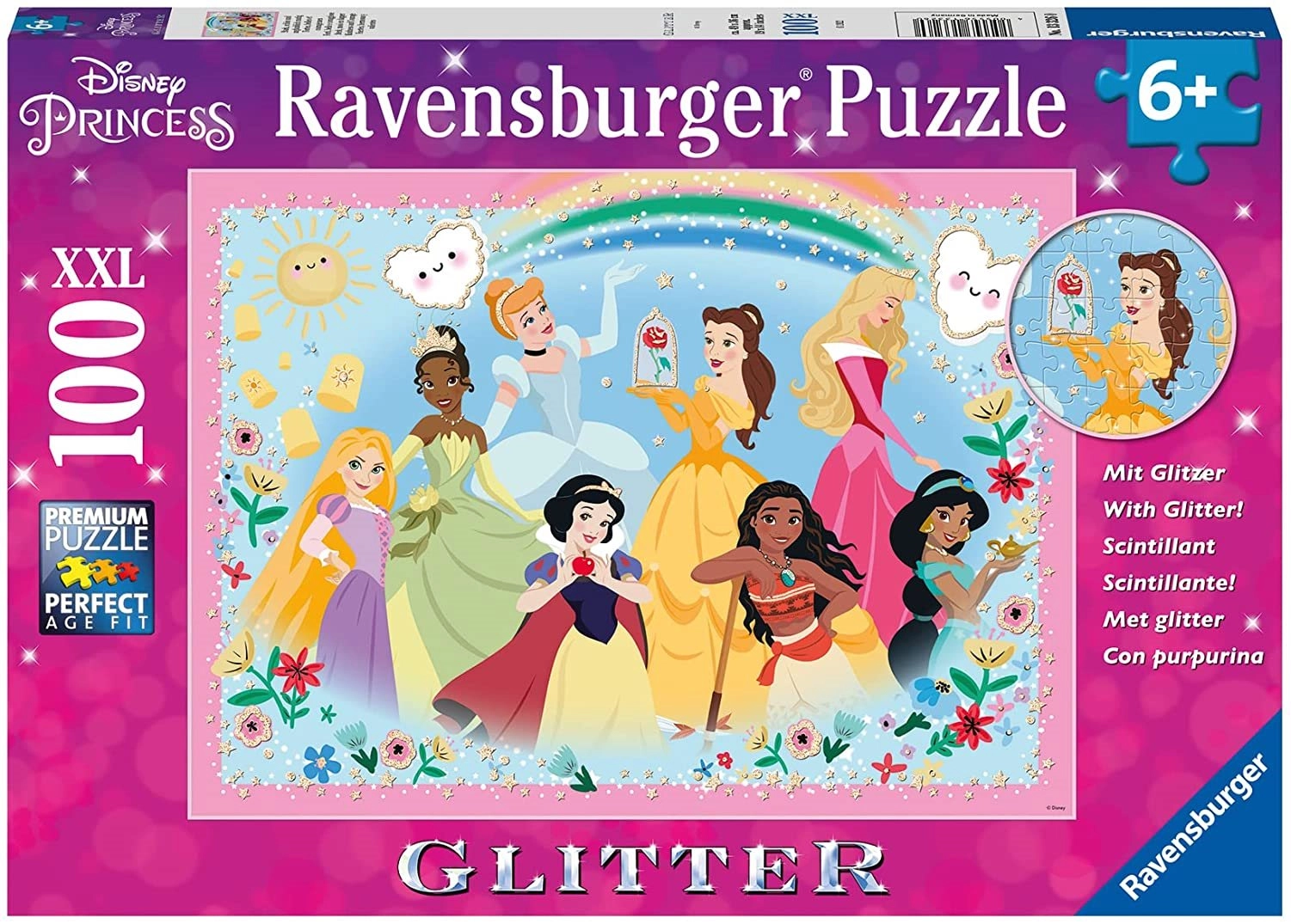 E-shop Ravensburger Trblietavé Disney: Princezné 100 dielov