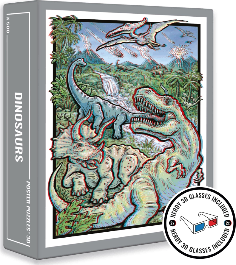 E-shop CLOUDBERRIES Dinosaurs 3D s brýlemi 500 dielov