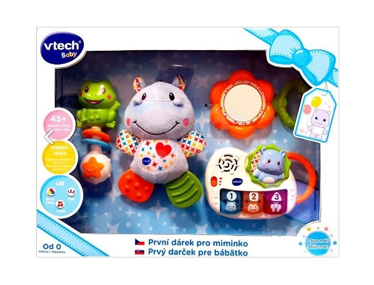 Vtech První dárek pro miminko CZ modrý